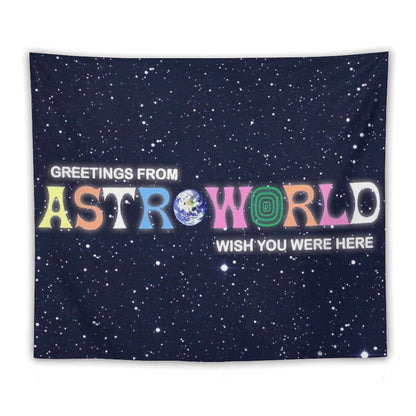 Greetings From, Astro Fan Cover Tapestry