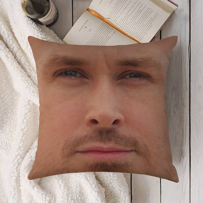 Ryan Gosling Face Throw Pillow II Linen Throw Pillow Cover