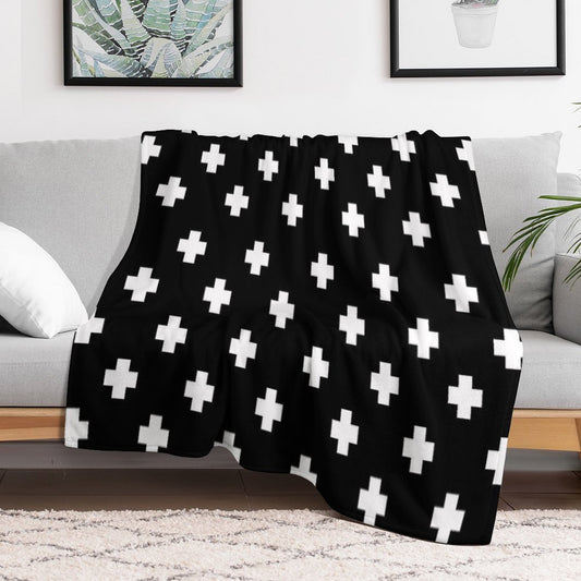 Swiss Cross Pattern Throw Blanket