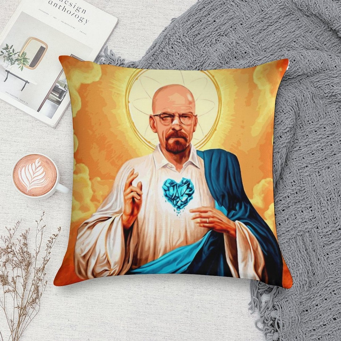 Walter White Soft Home Decor Throw Pillow