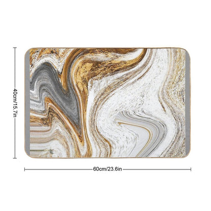 Gold & Silver Marbling Mix Bath Mat