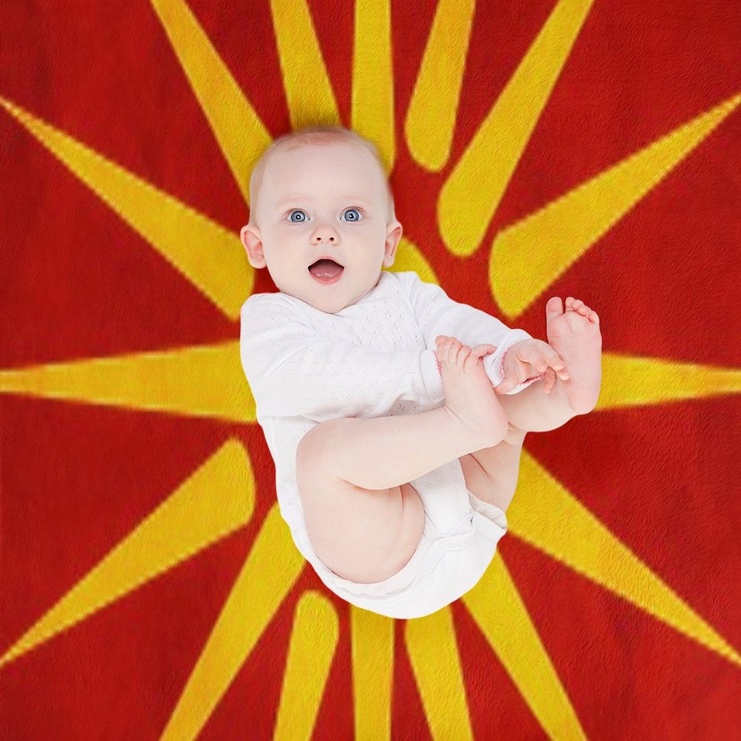 Macedonia  Macedonian Flag  National Flag of Macedonia Throw Blanket
