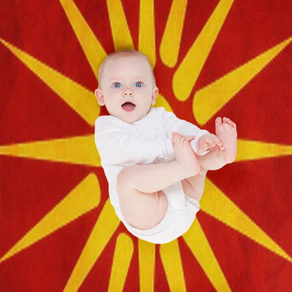 Macedonia  Macedonian Flag  National Flag of Macedonia Throw Blanket