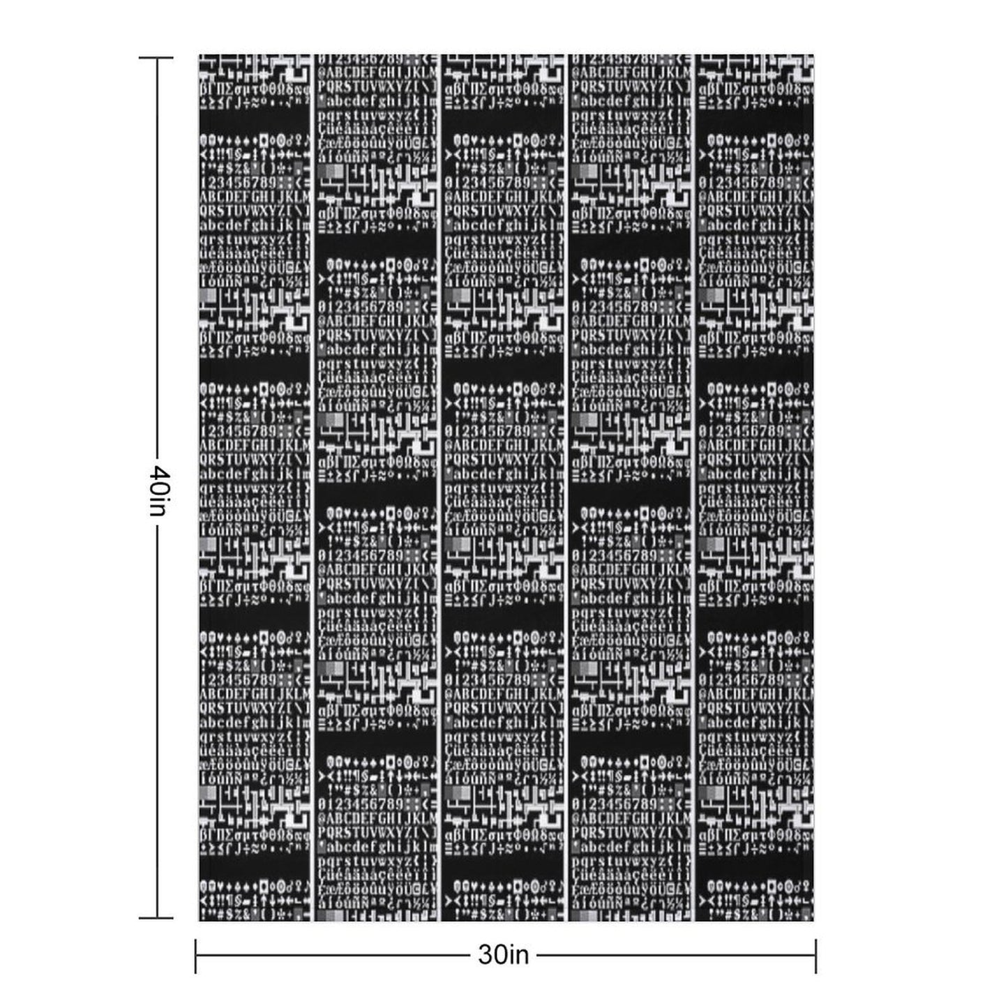 Dwarf Fortress Tile Set FnordSet Throw Blanket
