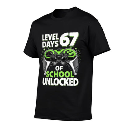 Level 67 Days of School Unlocked Funny Six Seven 67 Meme  Moisture-wicking T-Shirt
