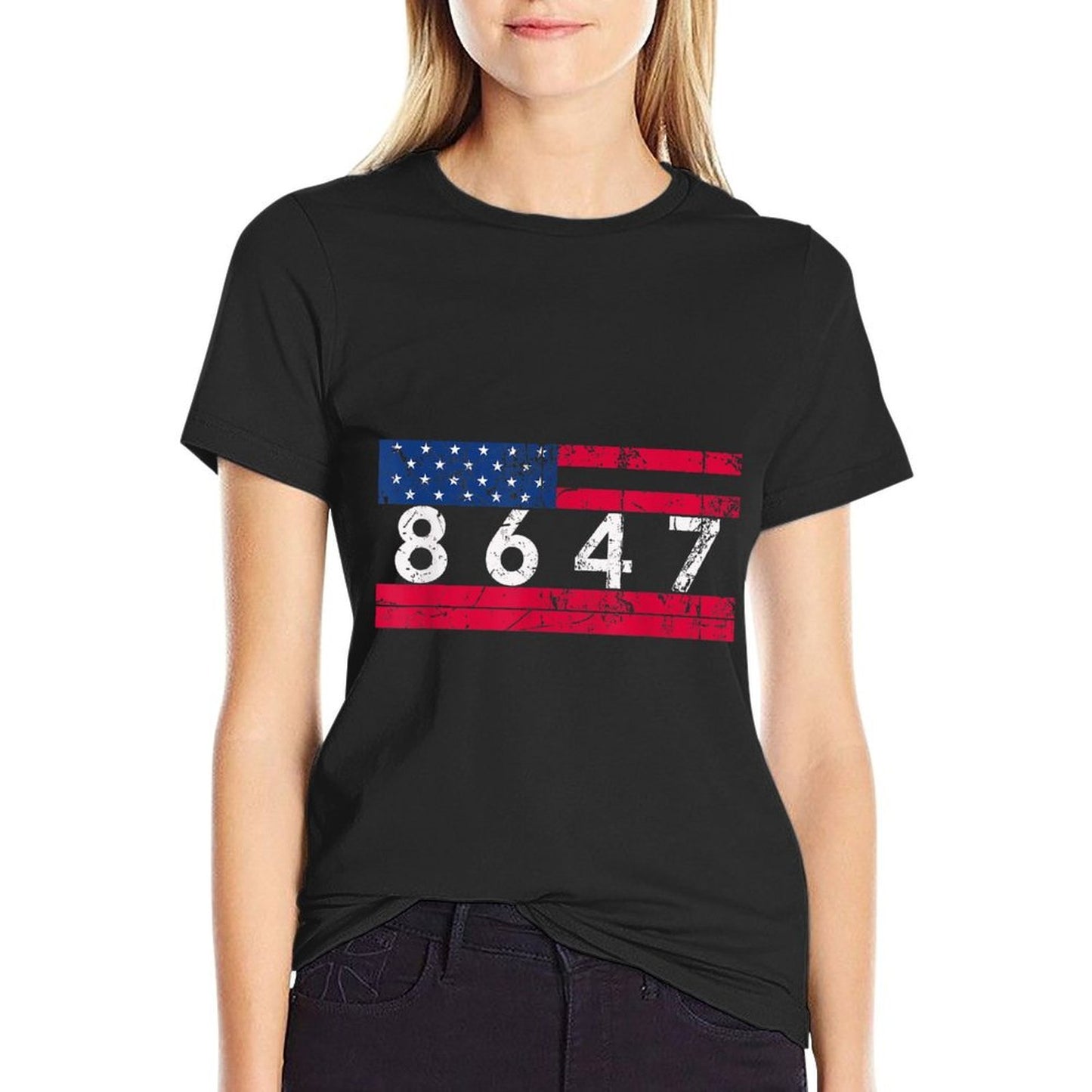 Anti Trump Impeach 47 8647 86 47 47th President US  Trendy Pattern T-Shirt