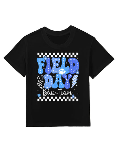 Field Day Trip Blue Team Color Game Competition Boys Girls Kids T-Shirt