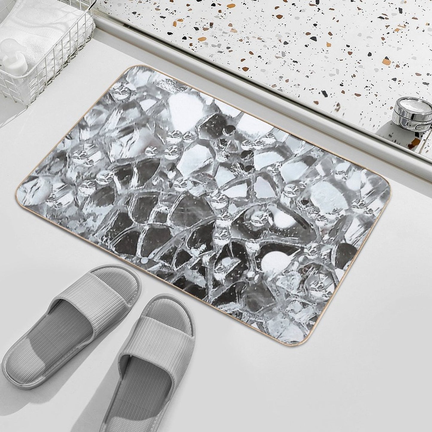 Photographic Image of Mirrors And Glass  Odorless Bath Mat
