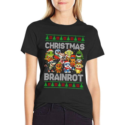 Funny Christmas Italian Brain Rot Italian Brainrot Boy Kids  Summer-ready Fabric T-Shirt