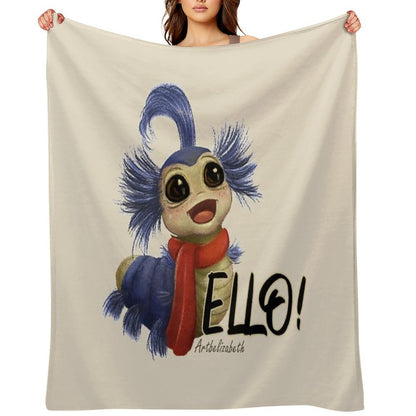 Labyrinth Worm Throw Blanket