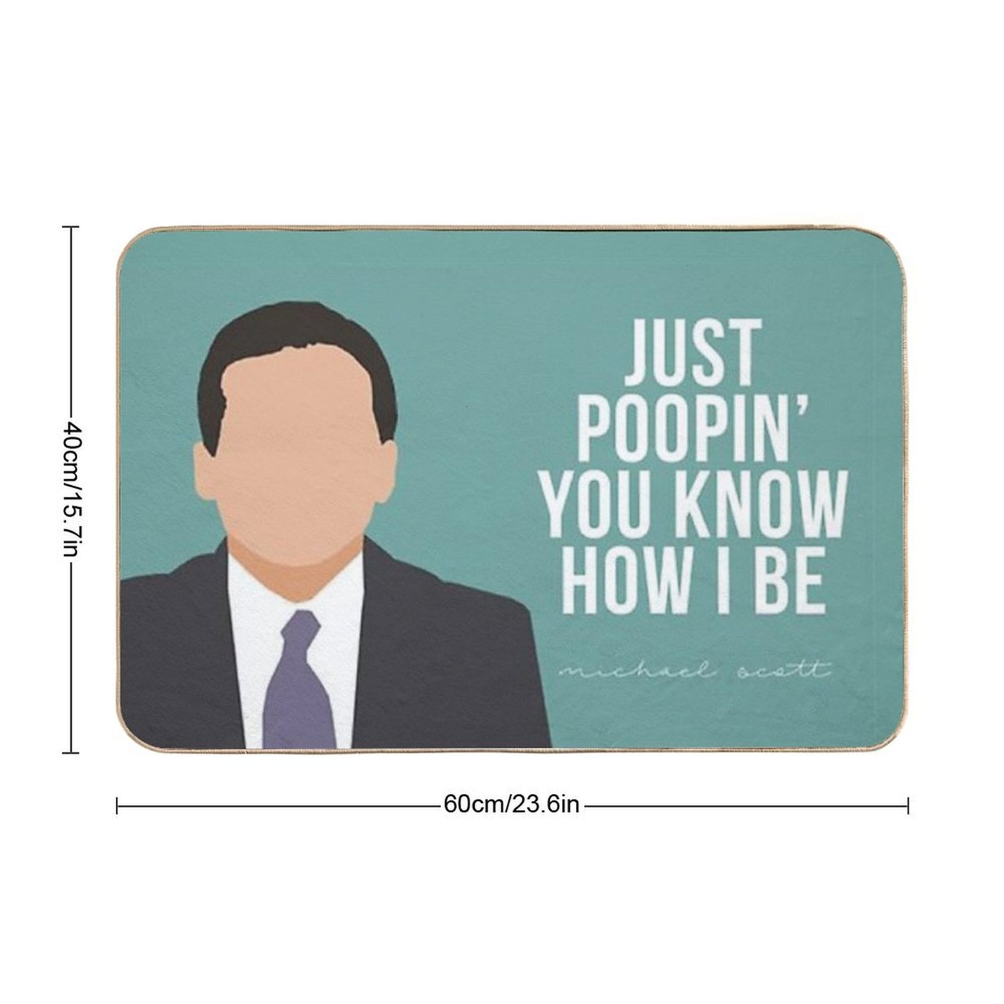 Just Poopin' Michael Scott Bath Mat