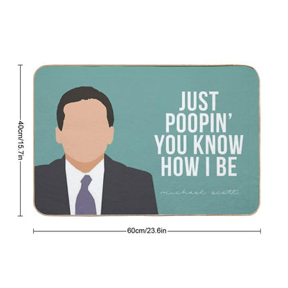 Just Poopin' Michael Scott Bath Mat
