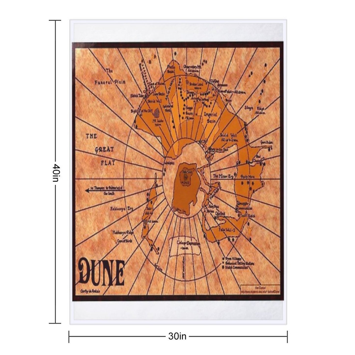 DUNE Map Throw Blanket