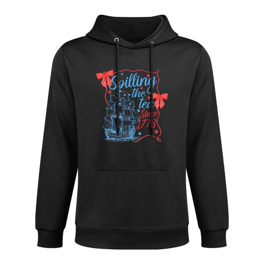 Coquette Spilling The Tea Since 1773 4th Of July Mens Womens All-Day Comfort Hoodie