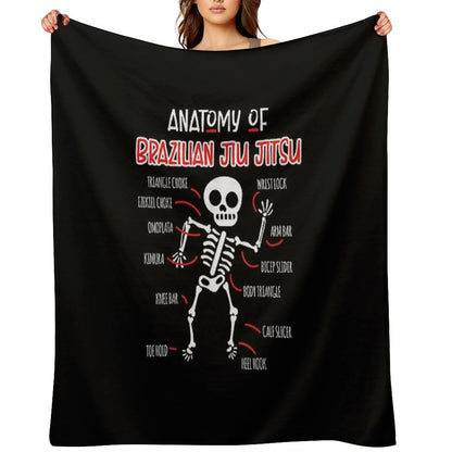 Jiu Jitsu Funny BJJ Gifts Throw Blanket