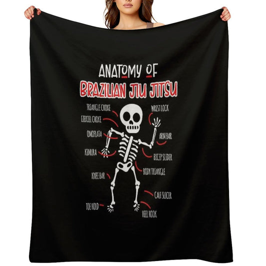Jiu Jitsu Funny BJJ Gifts Throw Blanket