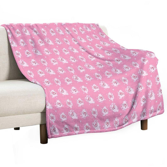 Whisper Colour Palette Pattern Valentines  Yo-Kai Watch Throw Blanket