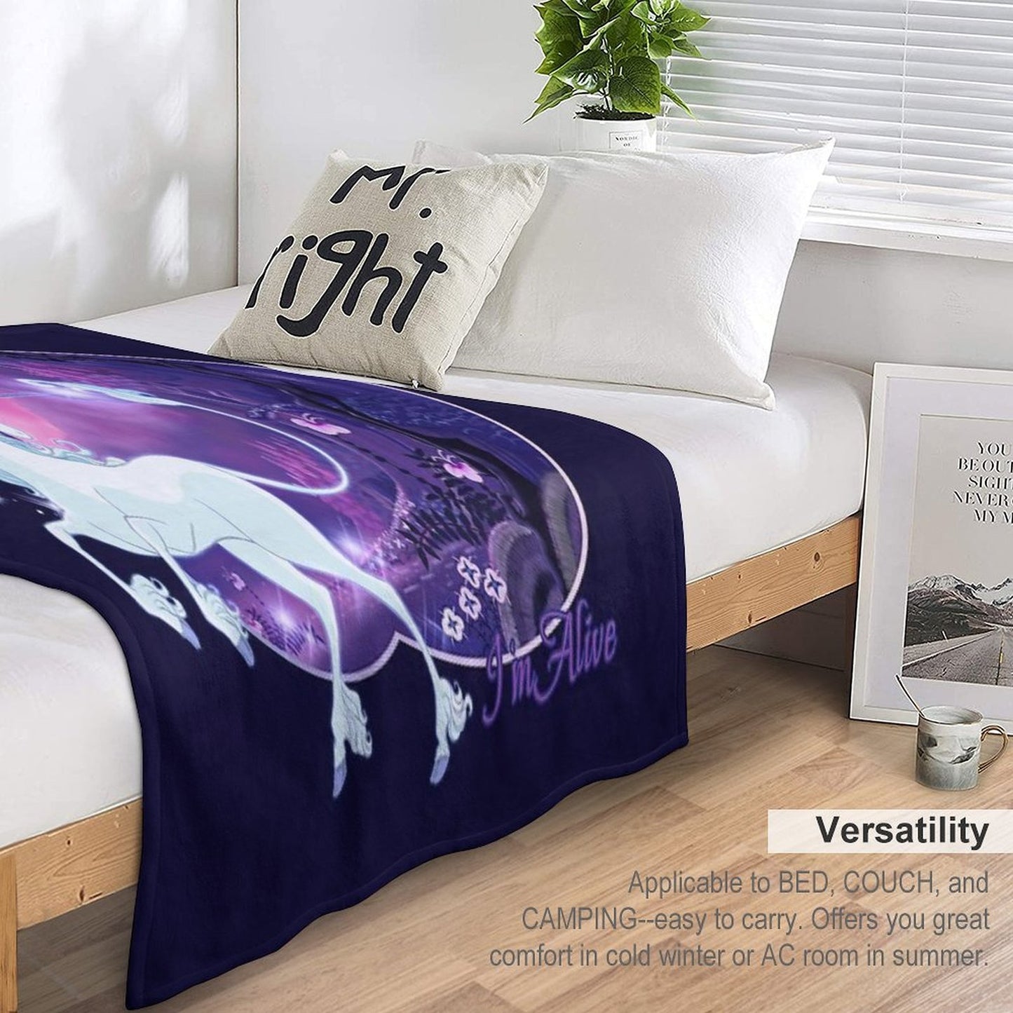 I'm Alive - Lilac Throw Blanket