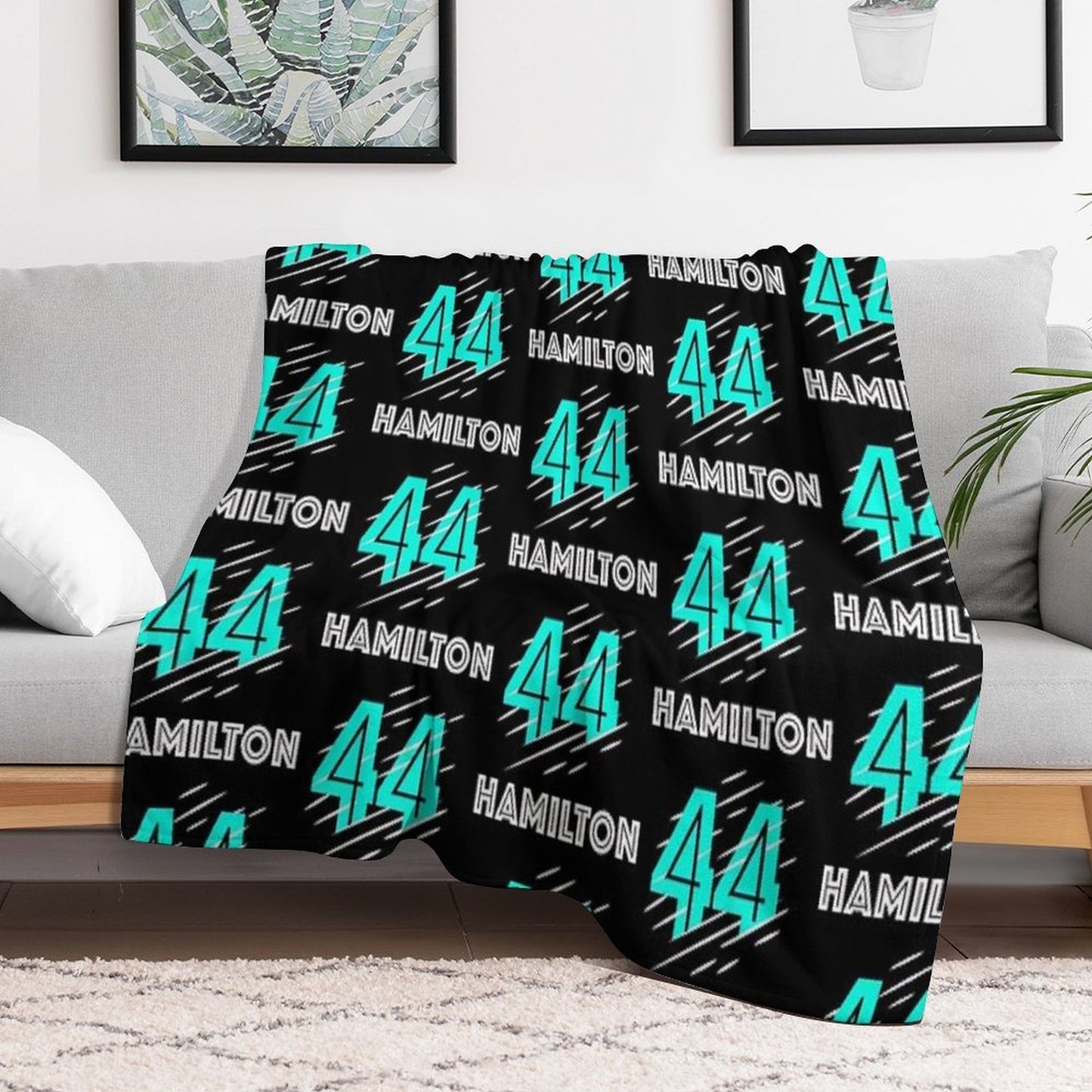 F1 Lewis Hamilton Throw Blanket
