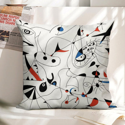 Joan Mirò #5 Linen Throw Pillow Cover