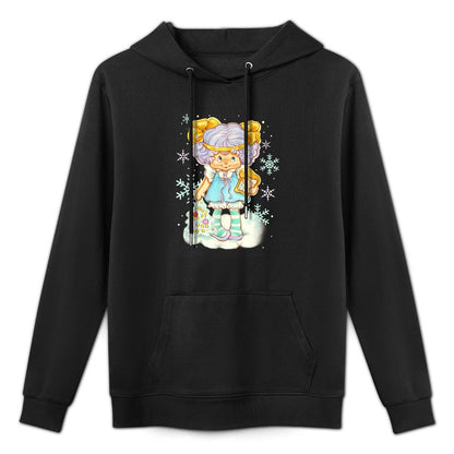 Strawberry Shortcake Christmas Cute Angel Cake Snow Portrait Adjustable Hood Hoodie