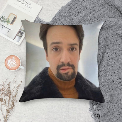 Manuel Miranda Lip Bite Meme Soft Ultra-Soft Texture Throw Pillow