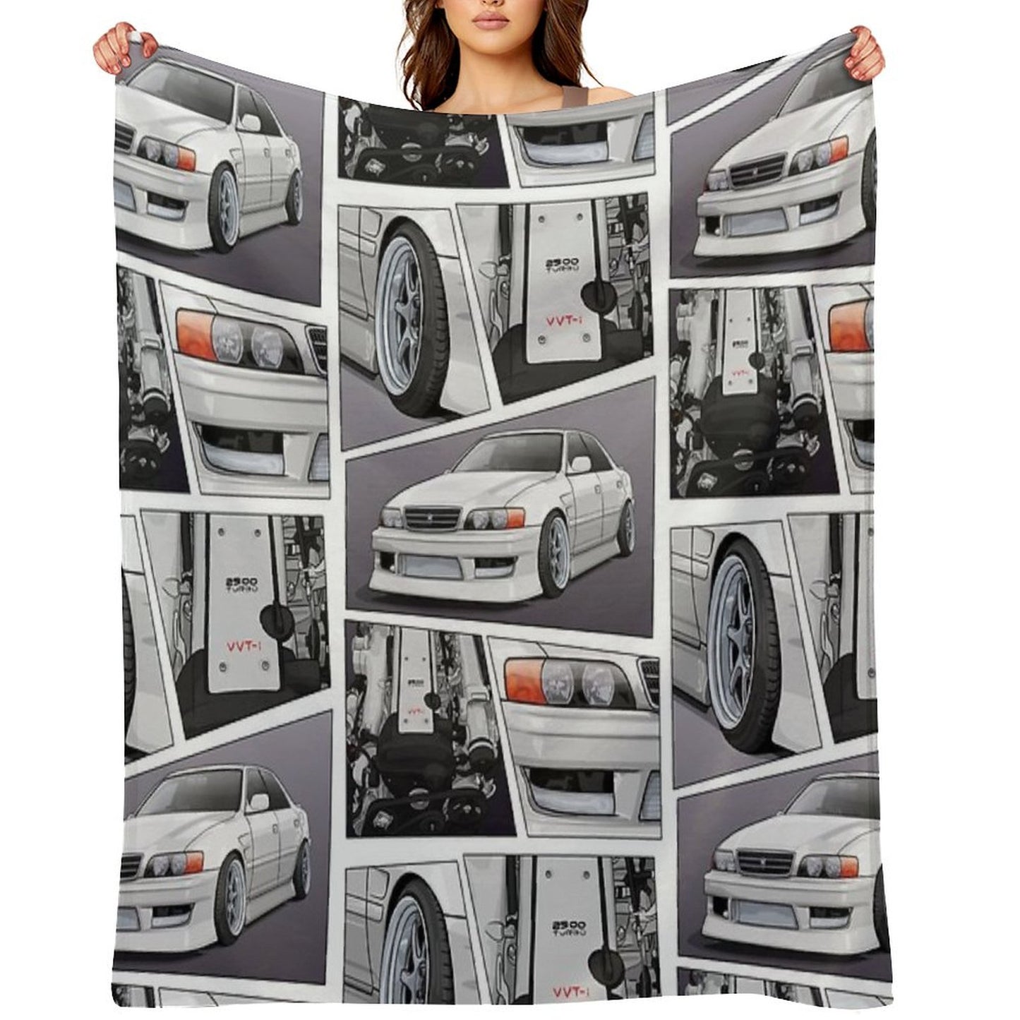 Chaser Jzx100 X 1Jz Engine Throw Blanket