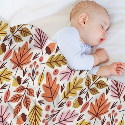 Leaves & Acorns Throw Blanket