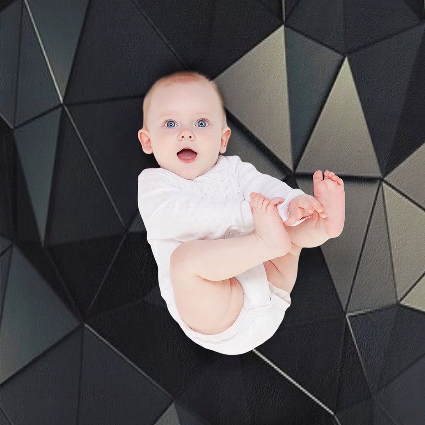 Polygon Noir Throw Blanket