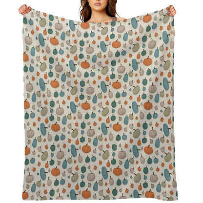 Painterly Pumpkins Throw Blanket