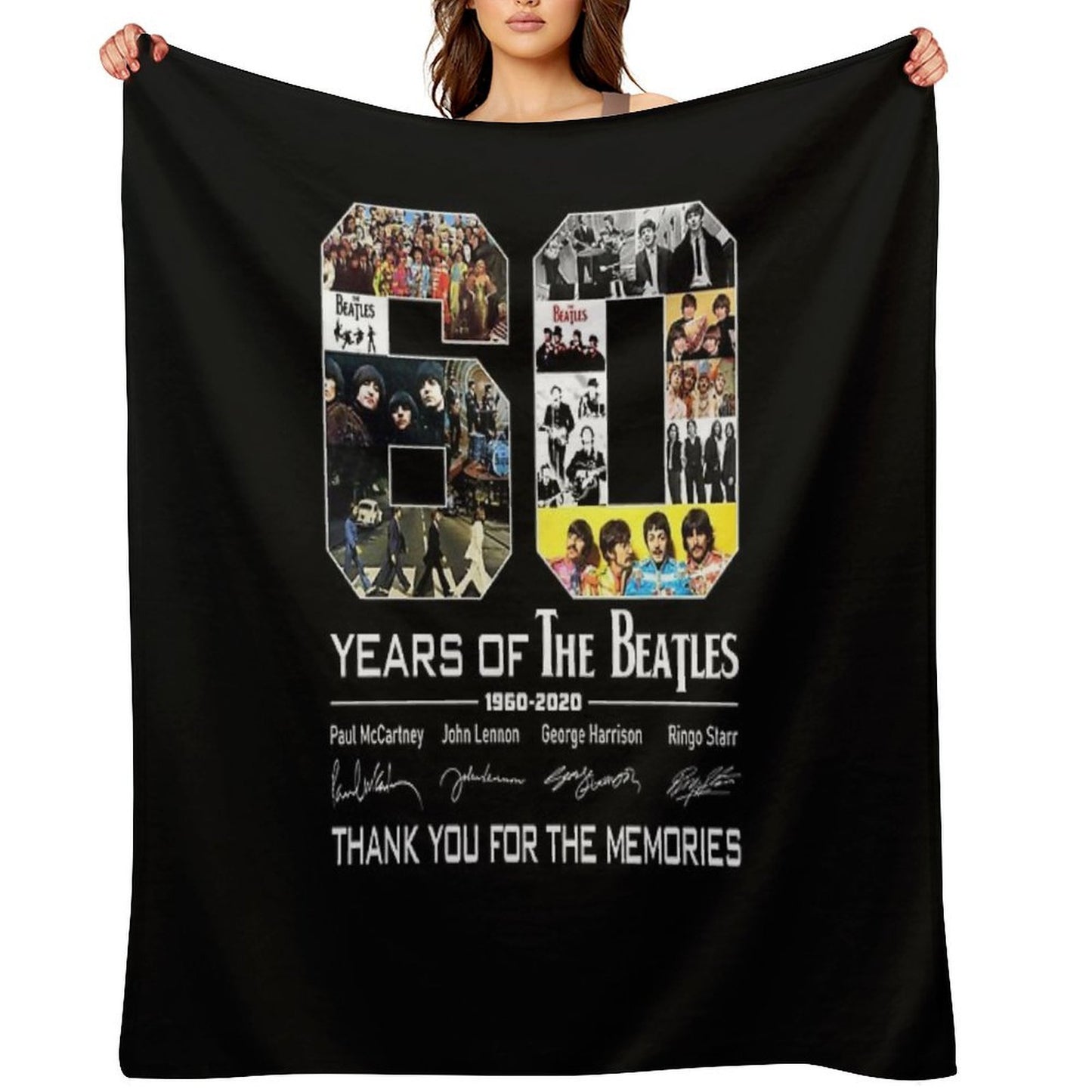 Happy Anniversary 62 Years 1960 2022 TheBeatles Handmade Throw Blanket