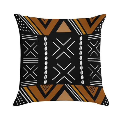 African Mud Cloth Bogolan Design Soft Gift Ready Throw Pillow