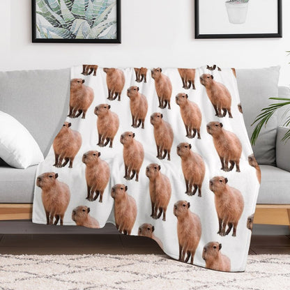 Cute Capybara Throw Blanket