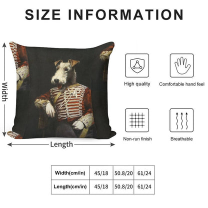 Victorian Fox Terrier In Uniform Soft Skin-Friendly Throw Pillow