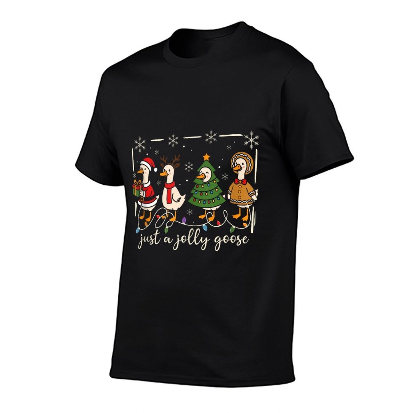 Just A Jolly Goose Funny Silly Goose Santa Christmas Xmas  Classic T-Shirt