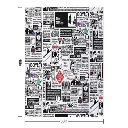 Wise Words From The Office - The Office Quotes (Variant) Throw Blanket