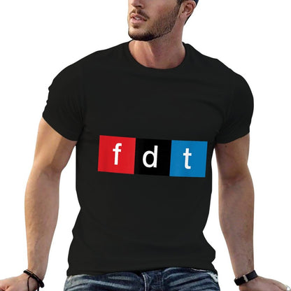 Foxtrot Delta Tango Protest Pun  Ribbed Collar T-Shirt