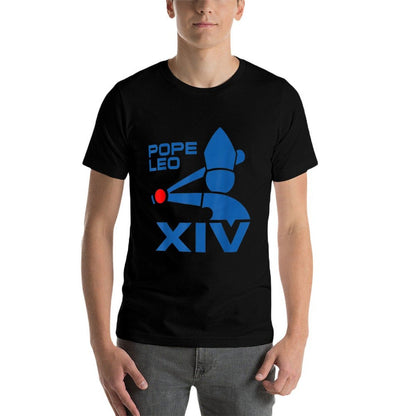 Da Pope Leo XIV Baseball  Ribbed Collar T-Shirt