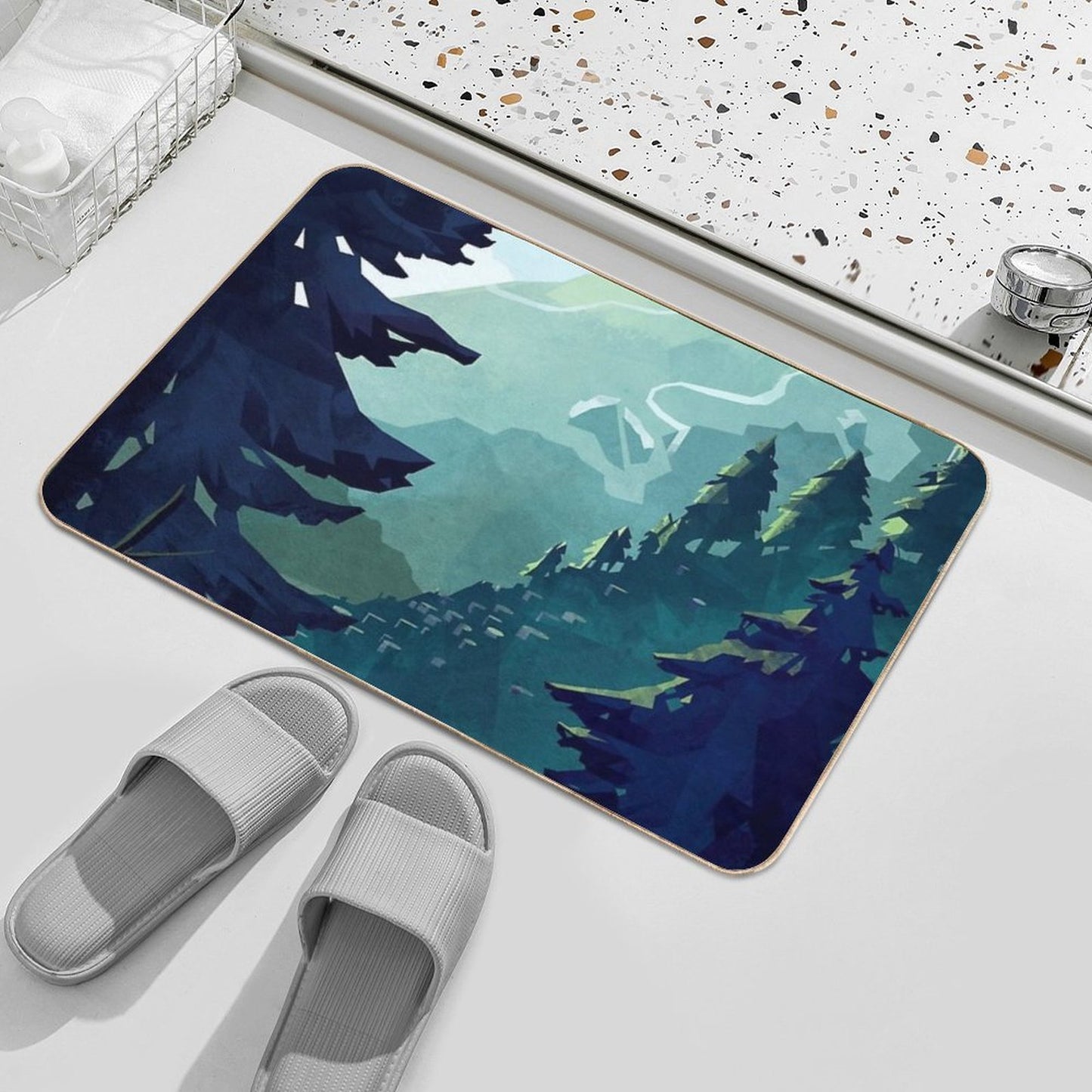 Canadian Mountain  Slip-Resistant Bath Mat