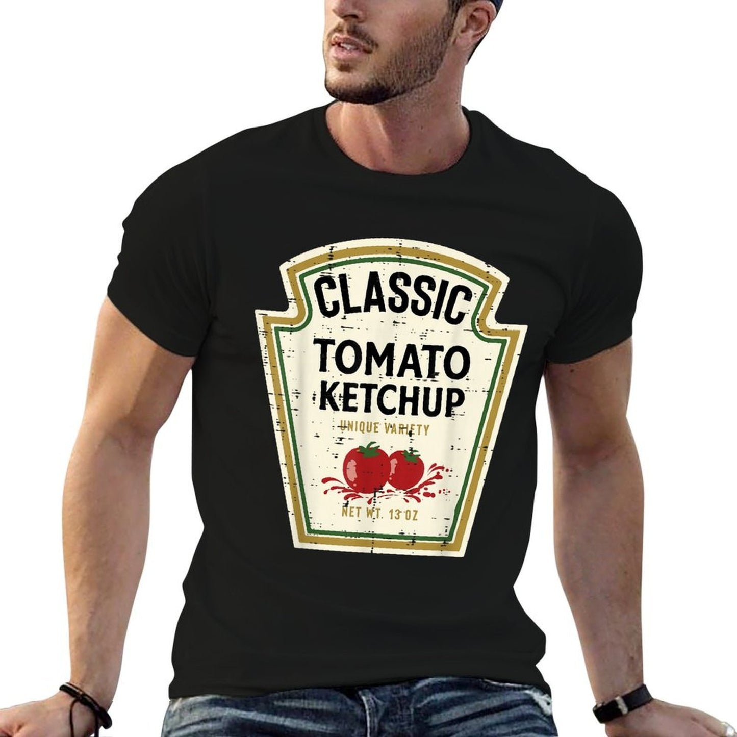 Halloween Tomato Ketchup Food Matching Costume Women Men Kid  Durable T-Shirt