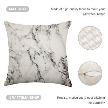 Marble Linen Throw Pillow Cover