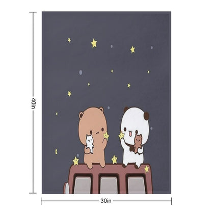 Bubu And Dudu Watching The Moon Together Throw Blanket