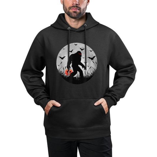 Scary Bigfoot Halloween Yeti Moon Silhouette Sasquatch Retro Easy Care Hoodie