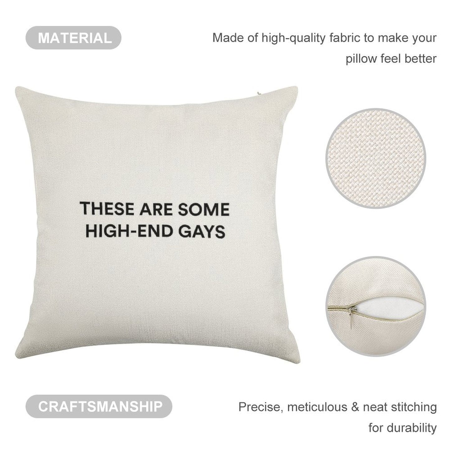 THESE ARE SOME HIGH-END GAYS  Tanya from White Lotus Linen Throw Pillow Cover