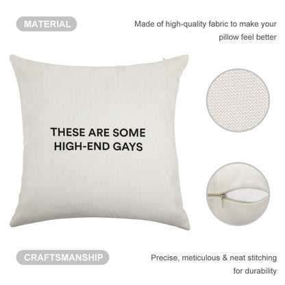 THESE ARE SOME HIGH-END GAYS  Tanya from White Lotus Linen Throw Pillow Cover