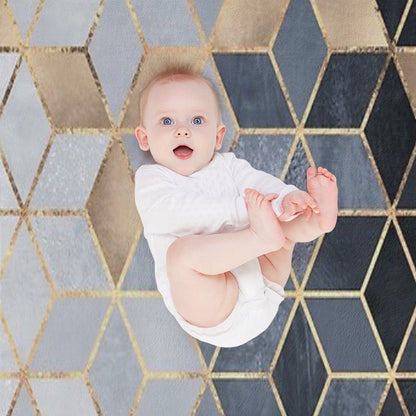 Soft Blue Gradient Cubes Throw Blanket