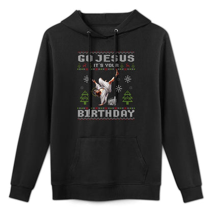 Break Dance Go Jesus Its Your Birthday Merry Christmas Day Casual Wear Hoodie