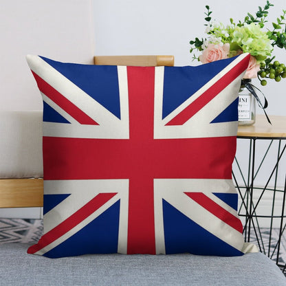 Union Jack Pillow Linen Throw Pillow Cover