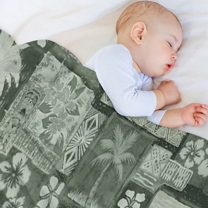 Kona Coast Retro Aloha Shirt Print Throw Blanket