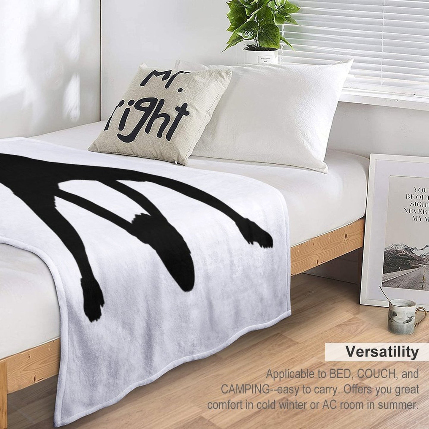 American Football Player Logo Throw Blanket
